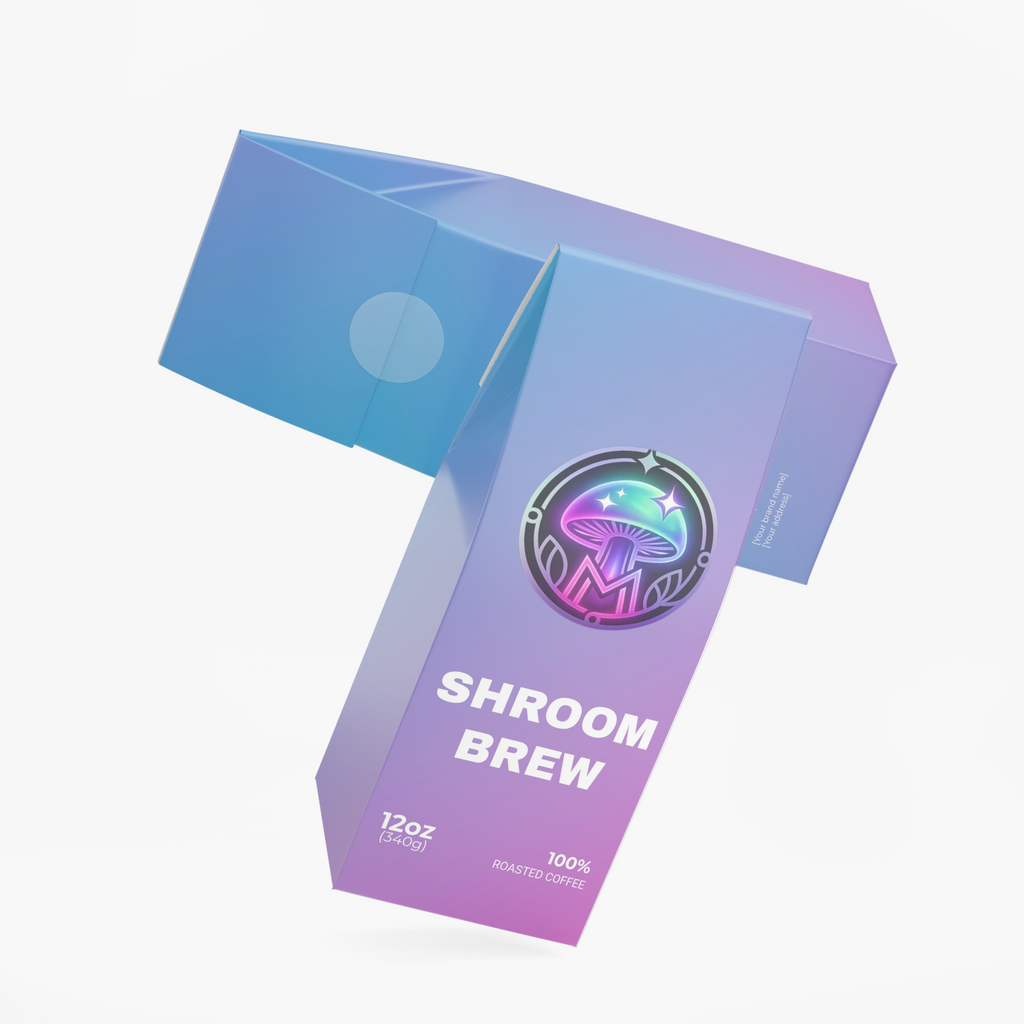 Ground Shroom Brew coffee bag, alternate view – The Mushroom Market