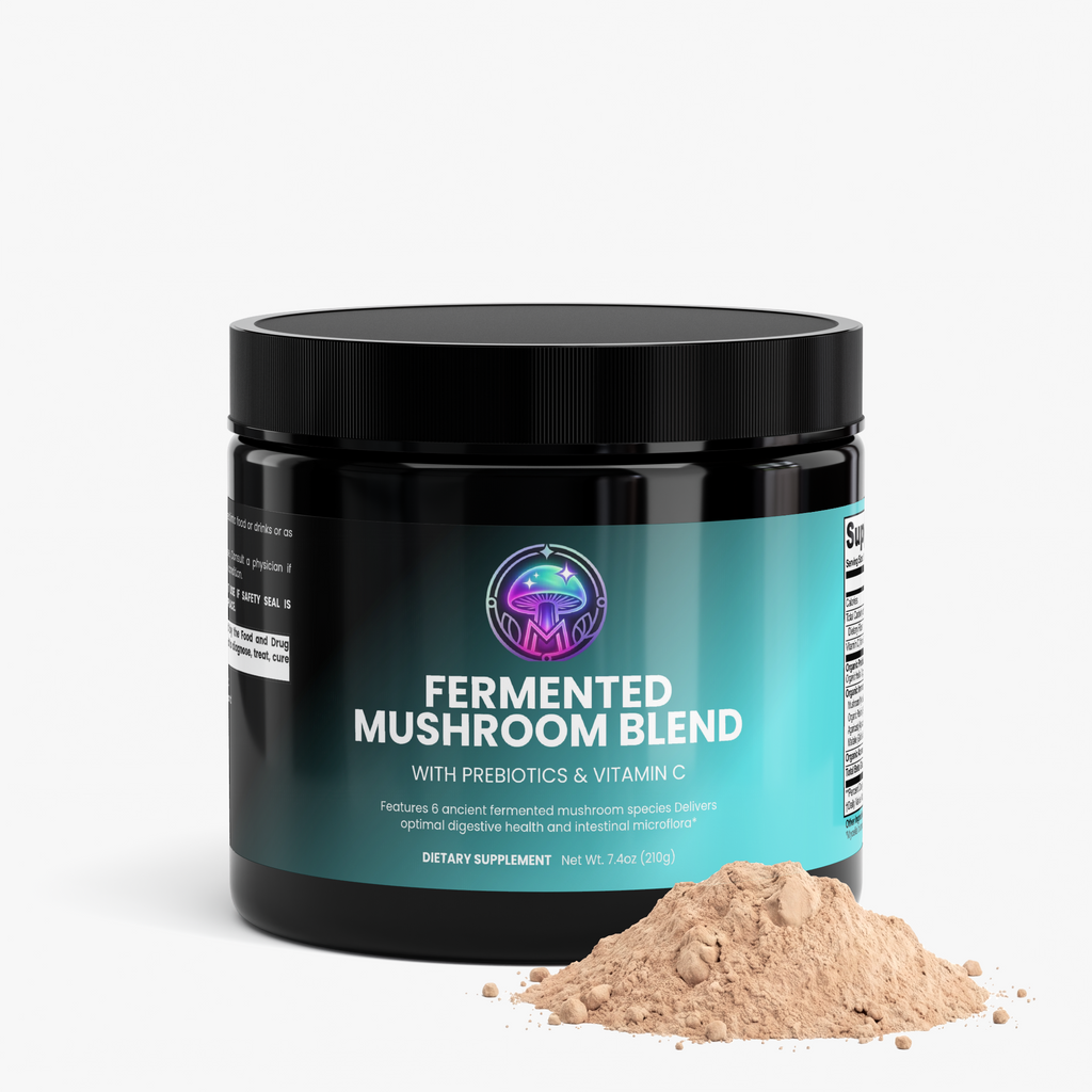Fermented Mushroom Blend label detail – The Mushroom Market