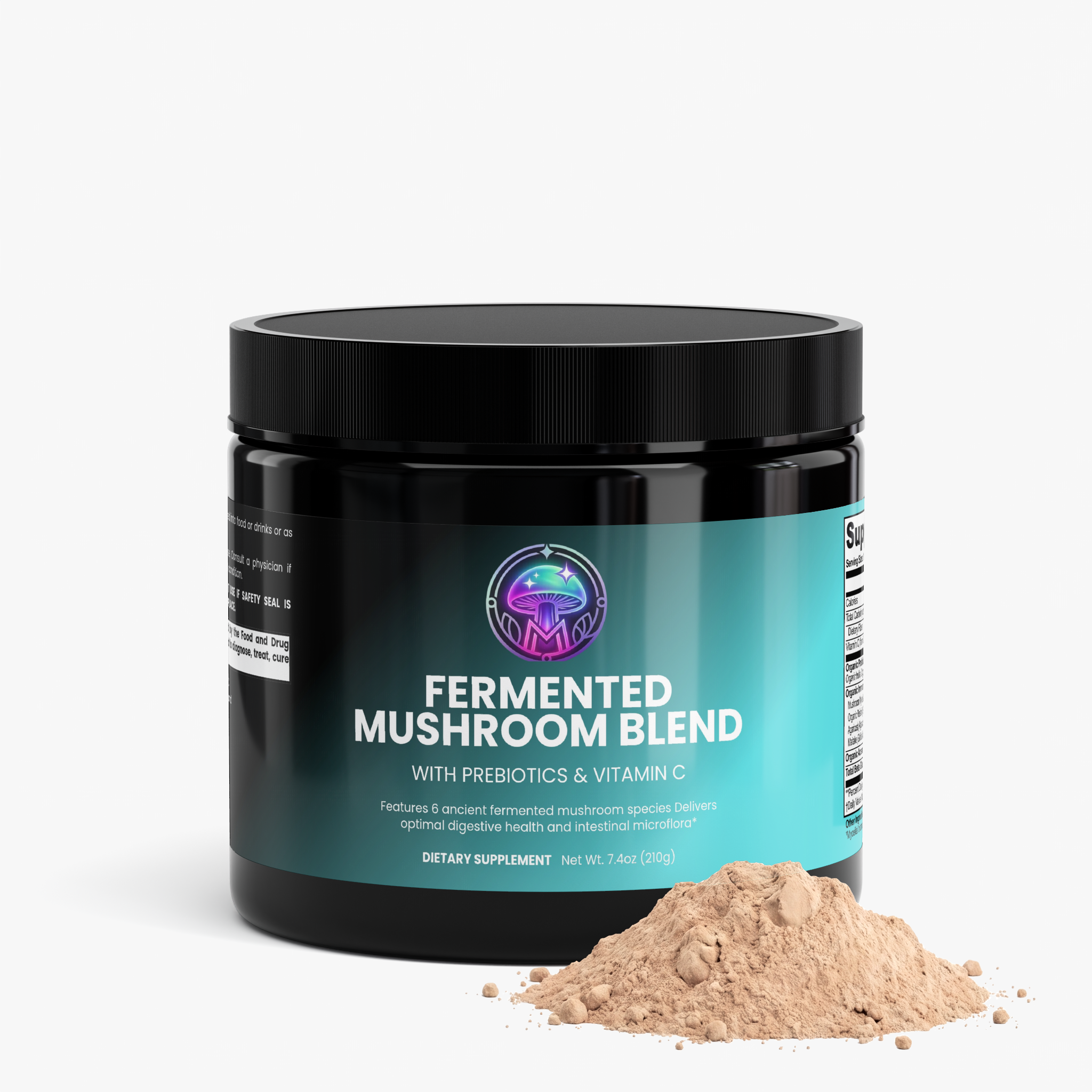 Fermented Mushroom Blend label detail – The Mushroom Market