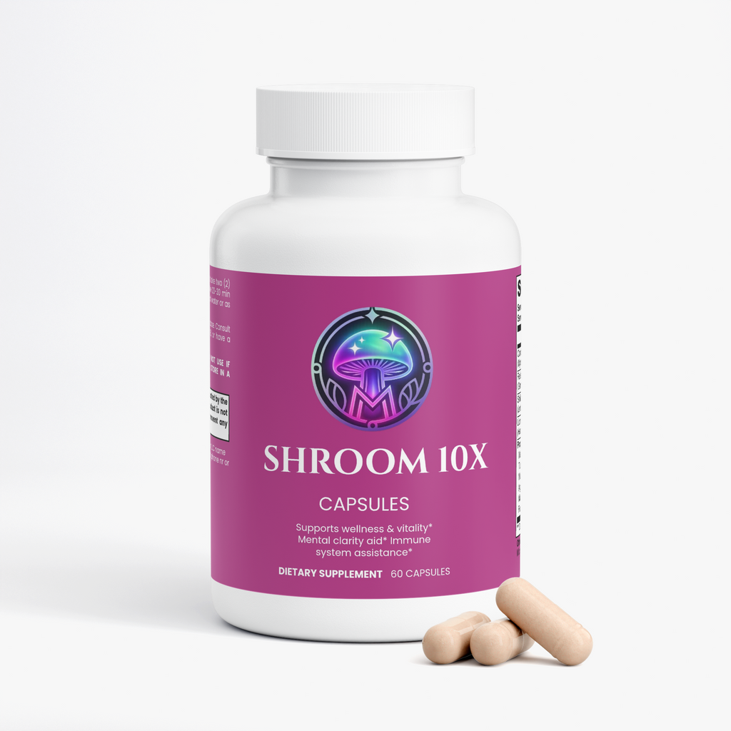 Mushroom Complex 10X label detail – The Mushroom Market