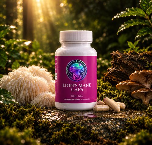 Lion's Mane Mushroom Caps – 60 vegan capsules of organic lion's mane – The Mushroom Market
