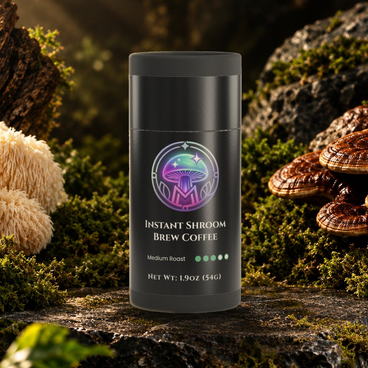 Instant Shroom Brew Coffee – medium roast instant mushroom coffee – The Mushroom Market