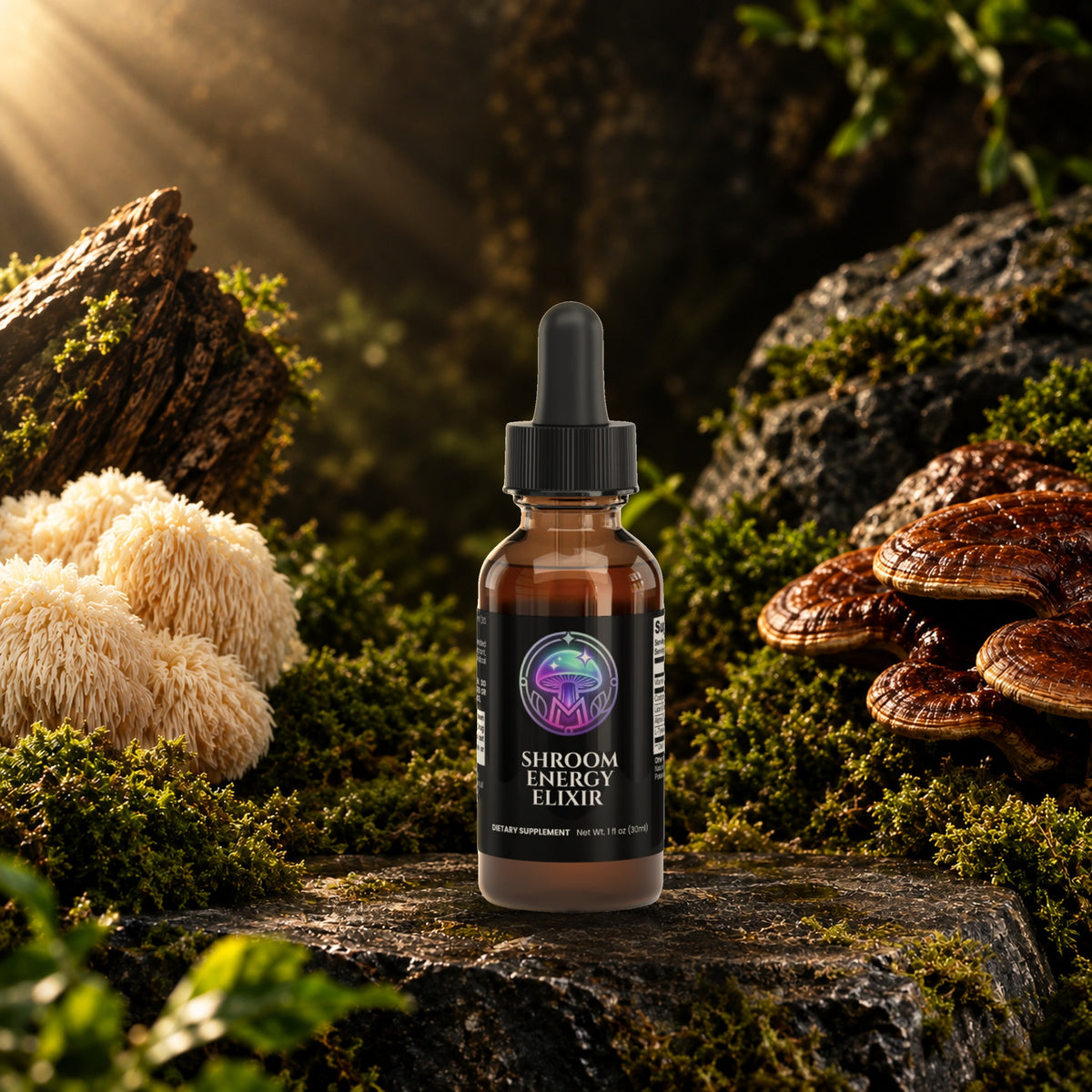 Shroom Immunity Elixir – six-mushroom liquid drops in a 1 oz dropper bottle – The Mushroom Market