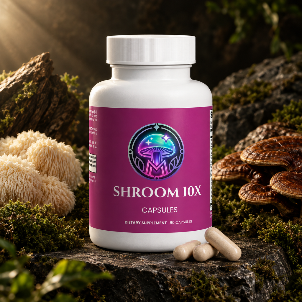Shroom 10X Capsules – ten-mushroom complex, 60 vegetable capsules – The Mushroom Market